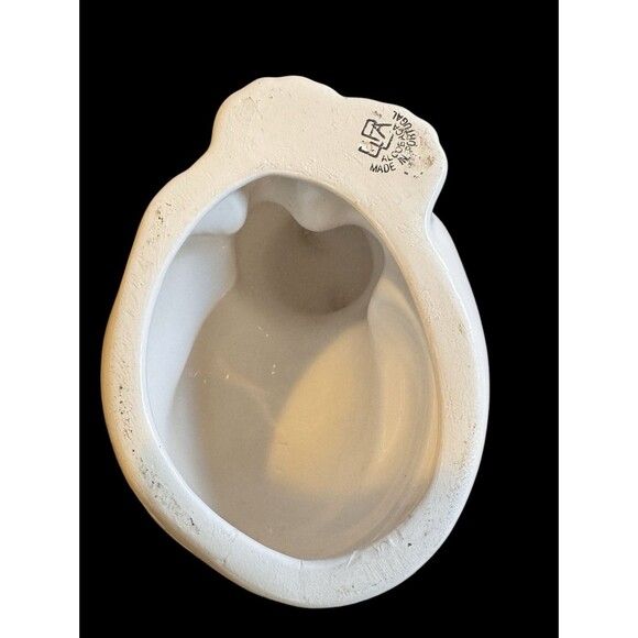 Ceramic Seated Cat Figurine Large 8.5”Floral Hand Painted Portugal Porcelain - Picture 3 of 11